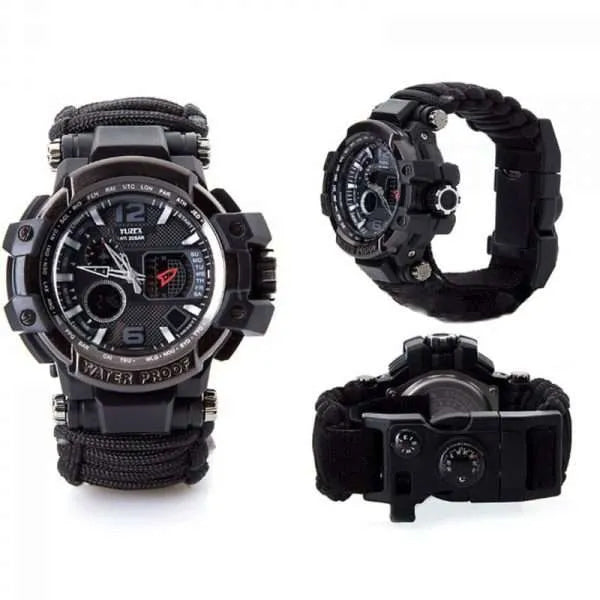 Russian Yuzex Outdoor Servival Paracord Waterproof Military Watch 6 In 1 Multi Functional