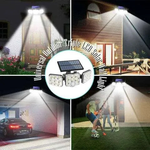 3 Sided Solar Flood LED With Remote 270 Wide Angle Illumination