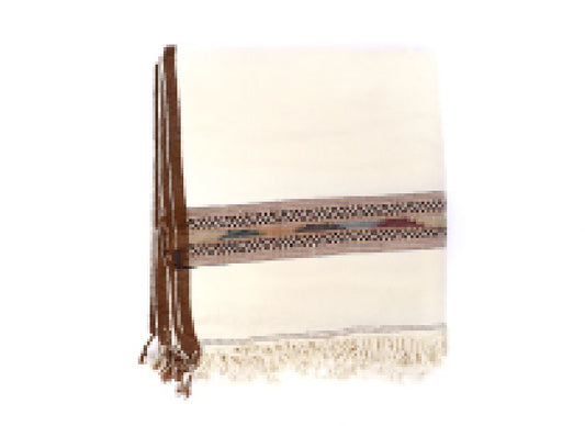 Wool Shawl OFF White