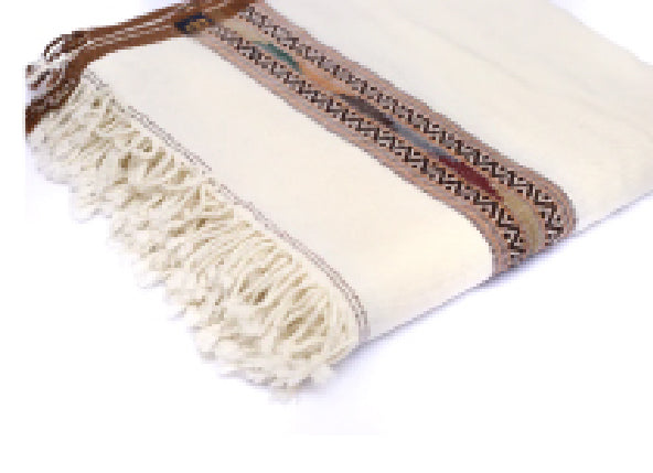 Wool Shawl OFF White