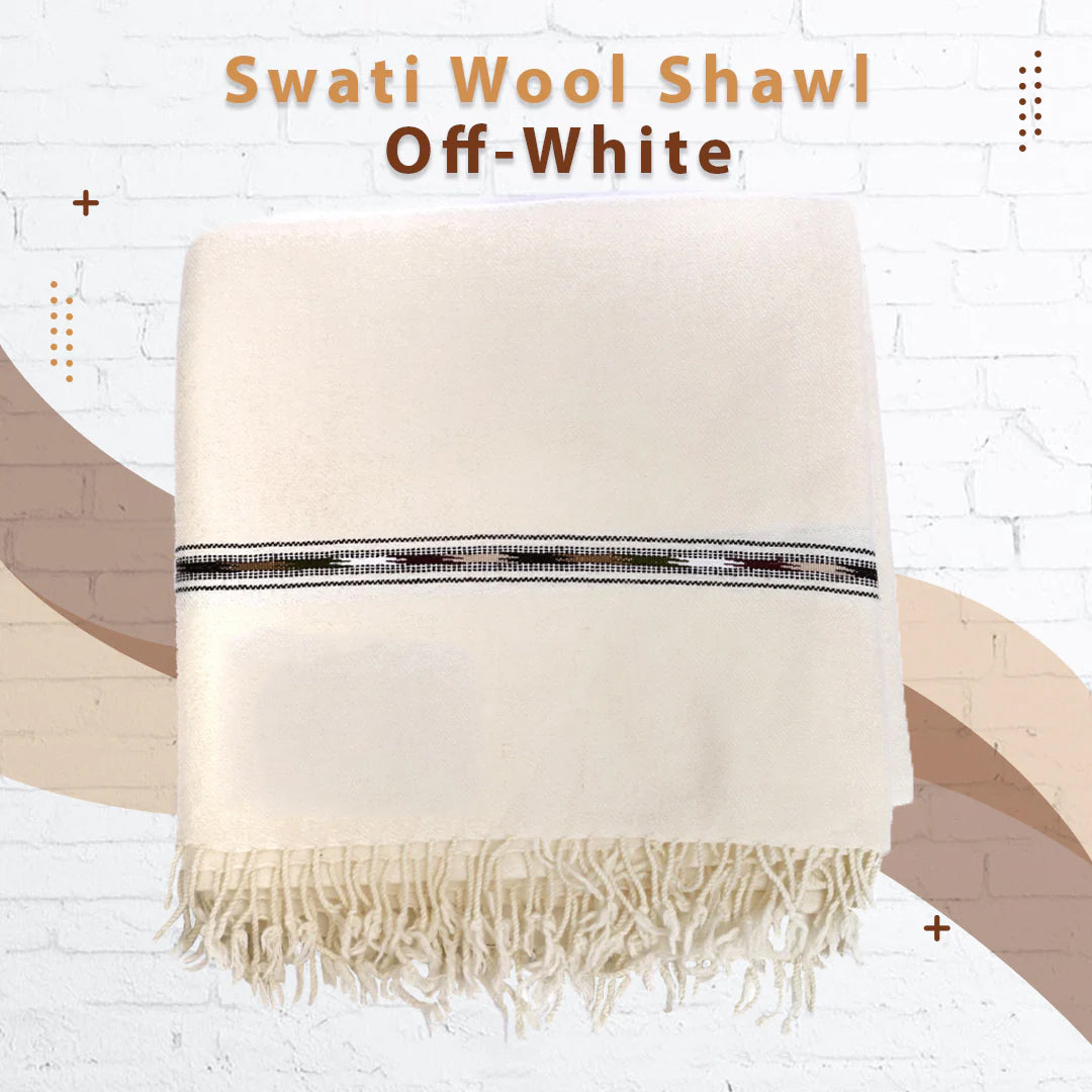 Swaati Wool Shawl Off White