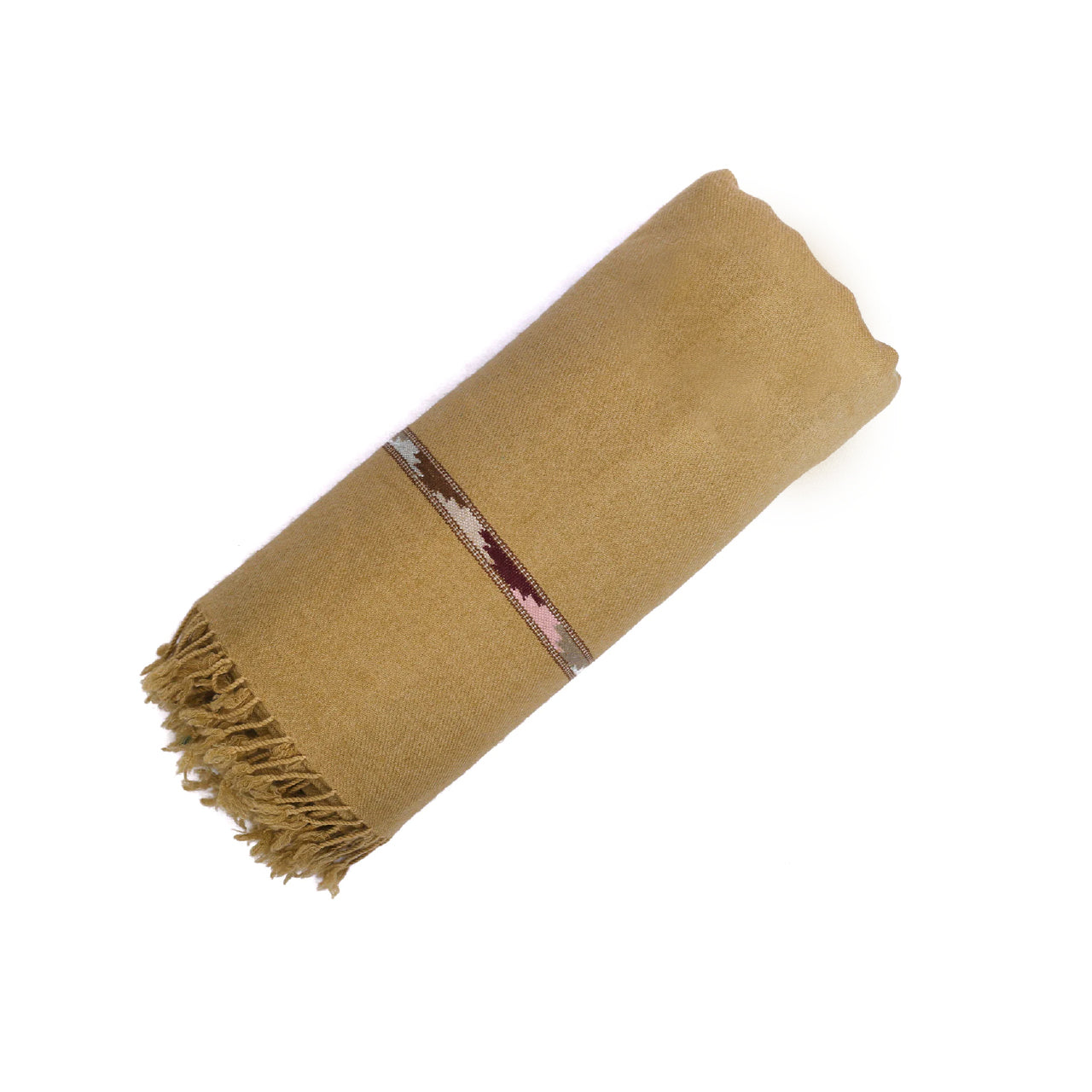 Swaati Wool Shawl Camel Brown